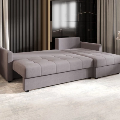 Rozkládací sedací souprava ADELINDE - šedá, pravý roh