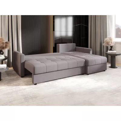 Rozkládací sedací souprava ADELINDE - šedá, pravý roh