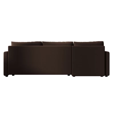 Rozkládací sedací souprava ADELINDE - tmavě hnědá, pravý roh