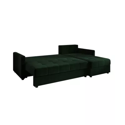 Rozkládací sedací souprava ADELINDE - tmavě zelená, pravý roh
