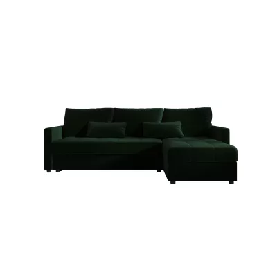 Rozkládací sedací souprava ADELINDE - tmavě zelená, pravý roh