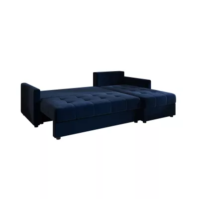 Rozkládací sedací souprava ADELINDE - tmavě modrá, pravý roh