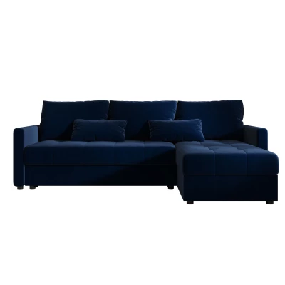 Rozkládací sedací souprava ADELINDE - tmavě modrá, pravý roh