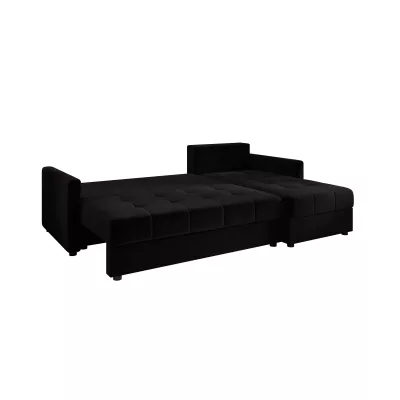 Rozkládací sedací souprava ADELINDE - černá 2, pravý roh