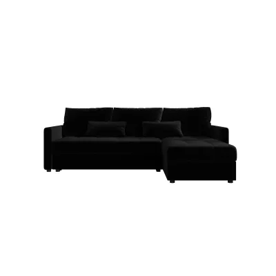 Rozkládací sedací souprava ADELINDE - černá 2, pravý roh