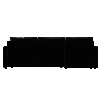 Rozkládací sedací souprava ADELINDE - černá 2, pravý roh