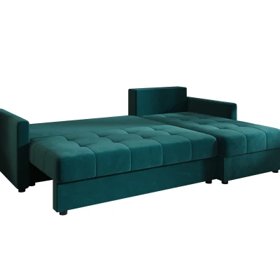 Rozkládací sedací souprava ADELINDE - petrolejová, pravý roh