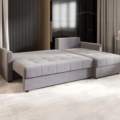 Rozkládací sedací souprava ADELINDE - světle šedá, pravý roh