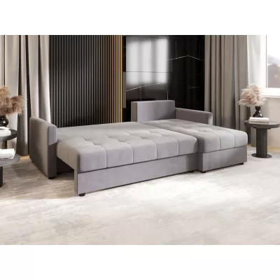 Rozkládací sedací souprava ADELINDE - světle šedá, pravý roh