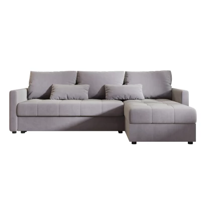 Rozkládací sedací souprava ADELINDE - světle šedá, pravý roh