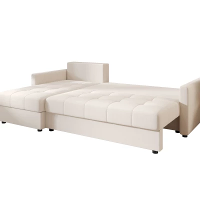 Rozkládací sedací souprava ADELINDE - smetanová, levý roh