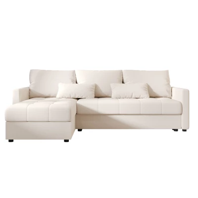 Rozkládací sedací souprava ADELINDE - smetanová, levý roh