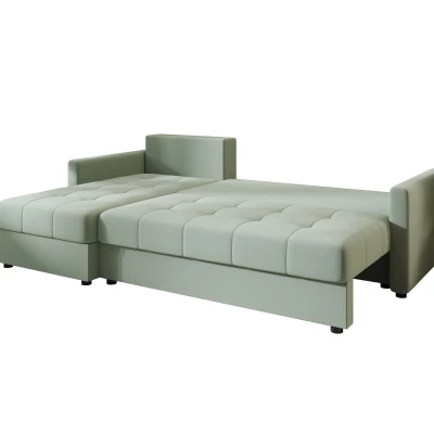 Rozkládací sedací souprava ADELINDE - zelená, levý roh