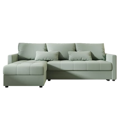 Rozkládací sedací souprava ADELINDE - zelená, levý roh