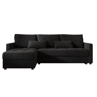 Rozkládací sedací souprava ADELINDE - černá 1, levý roh