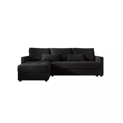 Rozkládací sedací souprava ADELINDE - černá 1, levý roh