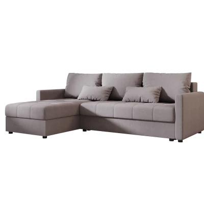 Rozkládací sedací souprava ADELINDE - šedá, levý roh