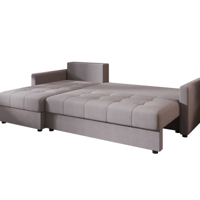 Rozkládací sedací souprava ADELINDE - šedá, levý roh