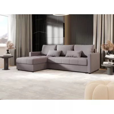 Rozkládací sedací souprava ADELINDE - šedá, levý roh