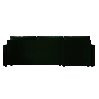 Rozkládací sedací souprava ADELINDE - tmavě zelená, levý roh