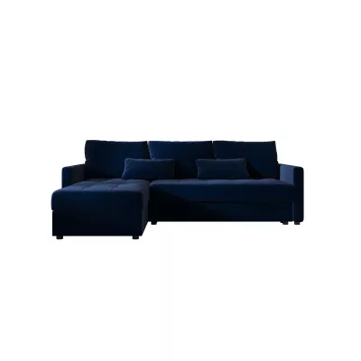 Rozkládací sedací souprava ADELINDE - tmavě modrá, levý roh