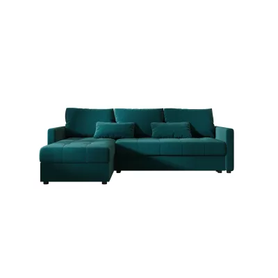 Rozkládací sedací souprava ADELINDE - petrolejová, levý roh