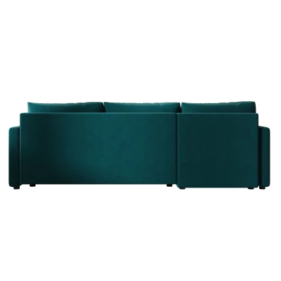 Rozkládací sedací souprava ADELINDE - petrolejová, levý roh