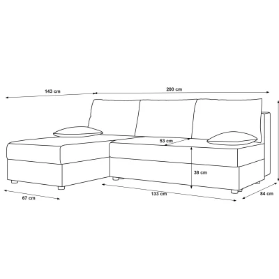 Rozkládací rohová sedačka ADELINDE - tmavě modrá, pravý roh