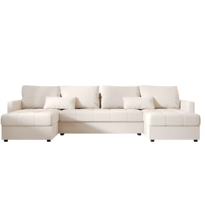 Rozkládací sedací souprava do U ADELINDE - smetanová