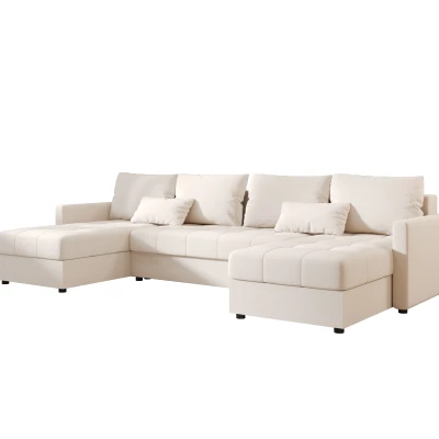 Rozkládací sedací souprava do U ADELINDE - smetanová