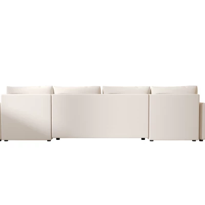 Rozkládací sedací souprava do U ADELINDE - smetanová