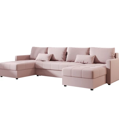 Rozkládací sedací souprava do U ADELINDE - růžová