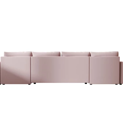 Rozkládací sedací souprava do U ADELINDE - růžová