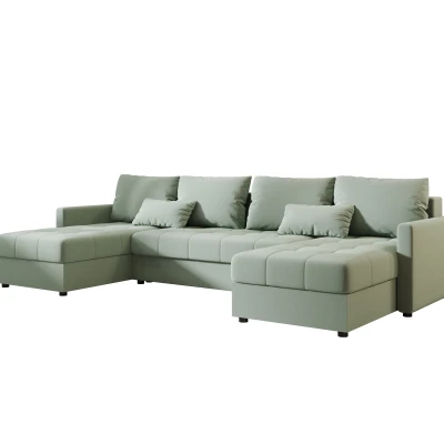 Rozkládací sedací souprava do U ADELINDE - zelená