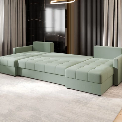 Rozkládací sedací souprava do U ADELINDE - zelená