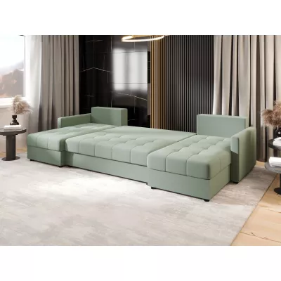 Rozkládací sedací souprava do U ADELINDE - zelená