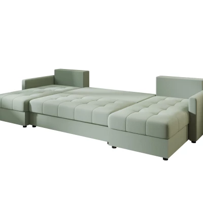 Rozkládací sedací souprava do U ADELINDE - zelená