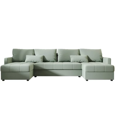 Rozkládací sedací souprava do U ADELINDE - zelená