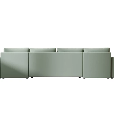 Rozkládací sedací souprava do U ADELINDE - zelená