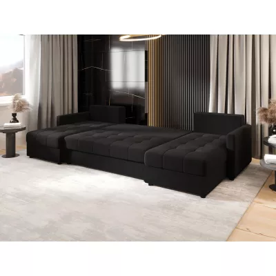 Rozkládací sedací souprava do U ADELINDE - černá 1