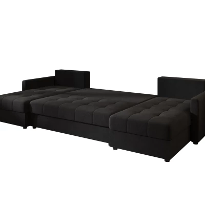 Rozkládací sedací souprava do U ADELINDE - černá 1