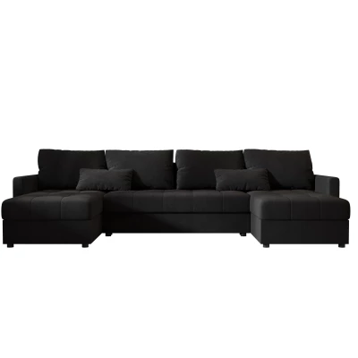 Rozkládací sedací souprava do U ADELINDE - černá 1