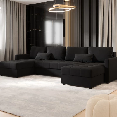 Rozkládací sedací souprava do U ADELINDE - černá 1