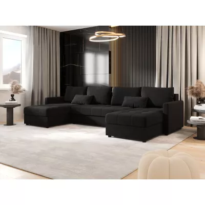 Rozkládací sedací souprava do U ADELINDE - černá 1