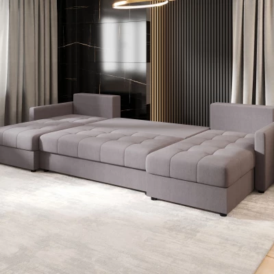 Rozkládací sedací souprava do U ADELINDE - šedá