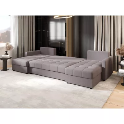 Rozkládací sedací souprava do U ADELINDE - šedá