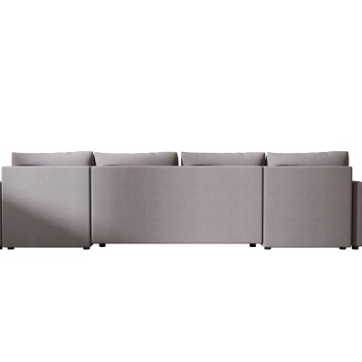 Rozkládací sedací souprava do U ADELINDE - šedá