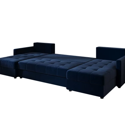 Rozkládací sedací souprava do U ADELINDE - tmavě modrá