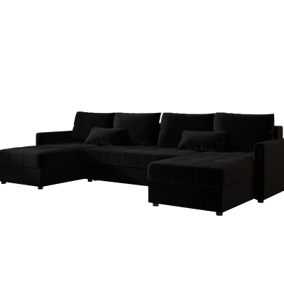 Rozkládací sedací souprava do U ADELINDE - černá 2