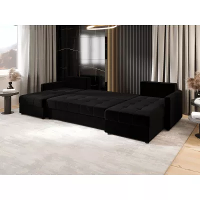 Rozkládací sedací souprava do U ADELINDE - černá 2